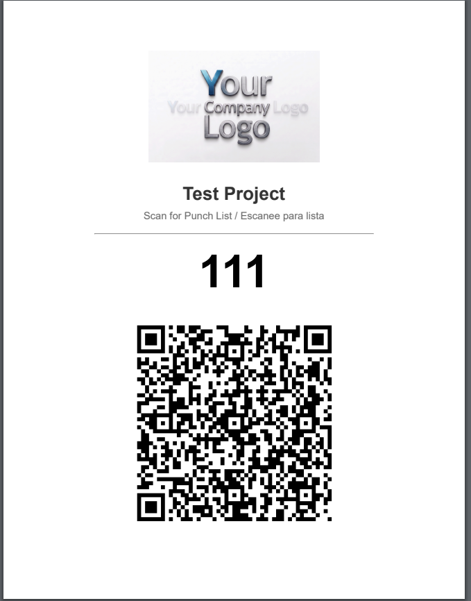 A printed QR code sheet taped up in the unit for subs to scan